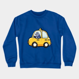 New York Icon: Pigeon Taxi Cab Crewneck Sweatshirt